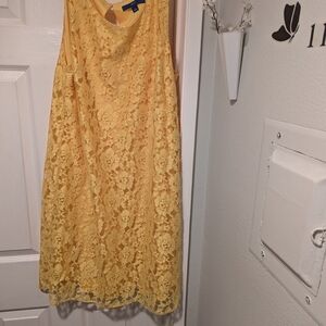 Apt. 9 Yellow Lace Mini Dress